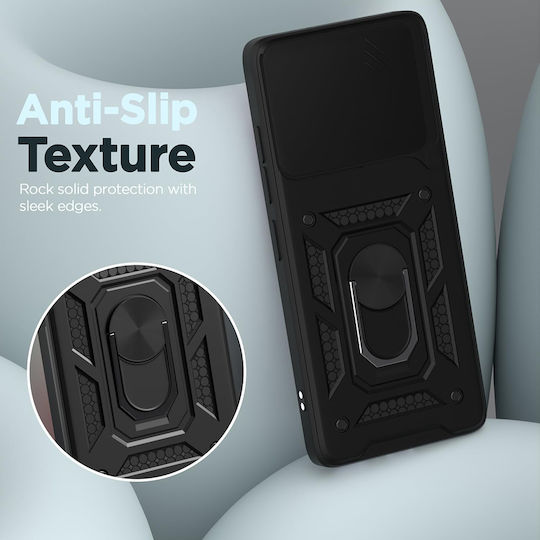 Techsuit Shield Umschlag Rückseite Silikon Schwarz (Honor 400 Lite)