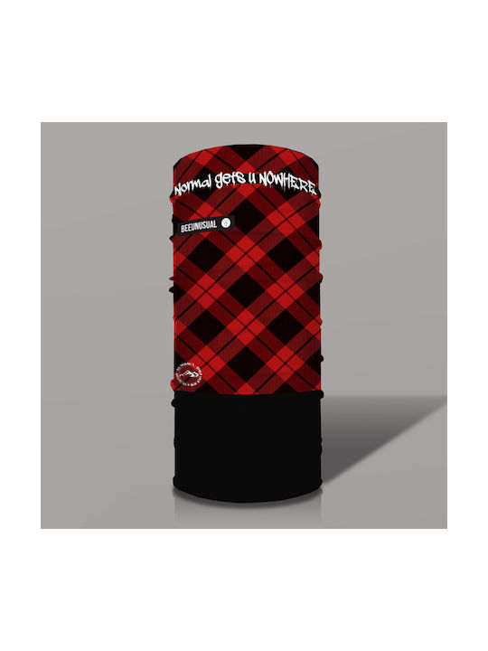 Bee. Unusual. Scottish Cage Nordic Crew Tubular Riding Collar Motorcycle Fleece Scottish Cage Red Black Colour