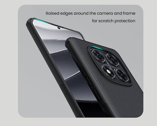 Nillkin Super Frosted Shield Pro Series Задна корица Пластмаса / Силикон 0.5мм Водоустойчив Черен (Redmi Note 14 Pro 5G / Poco X7)