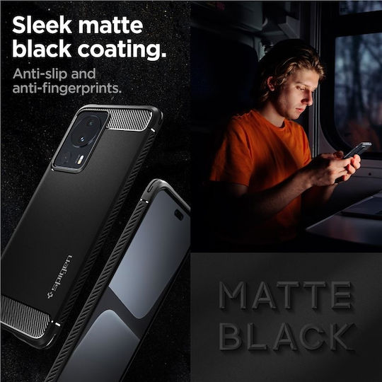 Spigen Rugged Armor Back Cover Silicon 2mm negru mat (Xiaomi 13 Lite)