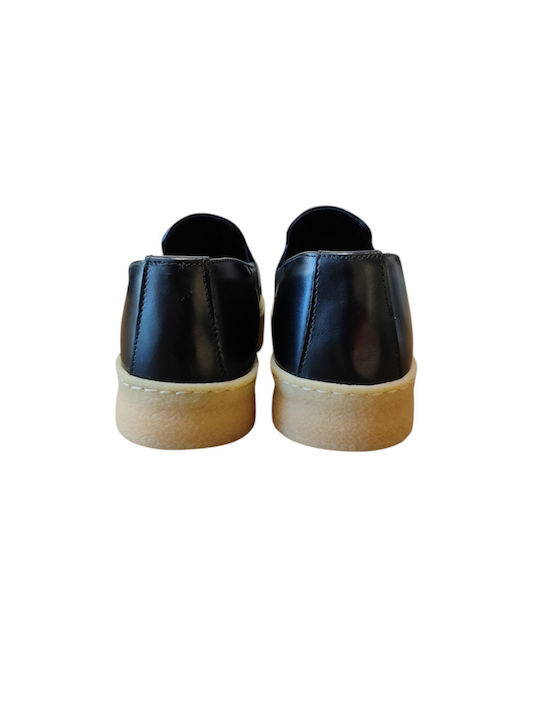 Leder Herren Mokassins in Schwarz Farbe