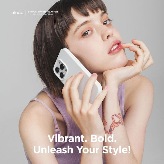 Elago Premium Liquid Back Cover Σιλικόνης Λευκό (iPhone 15 Pro)