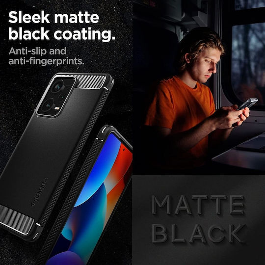 Spigen Rugged Armor Back Cover Σιλικόνης 2mm Matte Black (Redmi Note 12 Pro+)