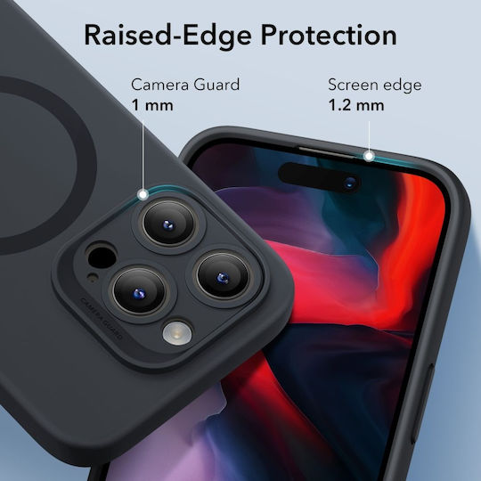 ESR Cloud Soft Halolock Back Cover Σιλικόνης / Πλαστικό 1mm Μαύρο (iPhone 15 Pro)