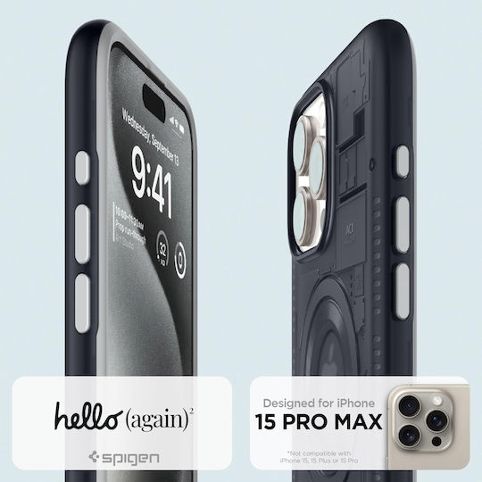 Spigen Classic C1 MagFit Задна корица Силикон Сив (iPhone 15 Pro Max)