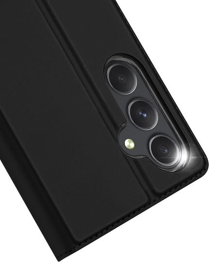 Dux Ducis Skin Pro Buchen Sie Synthetisches Leder / Leder Schwarz (Samsung A35 5G)