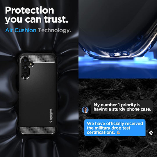 Spigen Rugged Armor Back Cover Plastic 2mm Matte Black (Galaxy A14)
