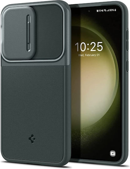 Spigen Optik Armor Back Cover Plastic / Silicone 2mm Abyss Green (Galaxy S23 Ultra)