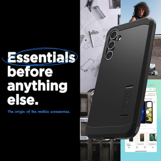 Spigen Tough Armor Back Cover Πλαστικό / Σιλικόνης 2mm Μαύρο (Galaxy S23 FE)