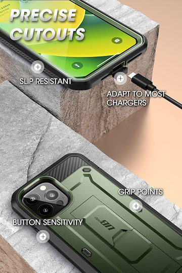 Supcase Unicorn Beetle Pro 360 Full Cover Πλαστικό 2mm Πράσινο (iPhone 14 Pro)