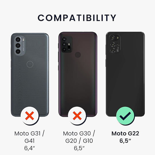 KWmobile Flexible Rubber Задна корица Силикон тъмно розово (Motorola Moto G22)