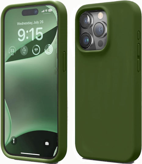 Elago Premium Liquid Back Cover Σιλικόνης 1.7mm Πράσινο (iPhone 15 Pro)