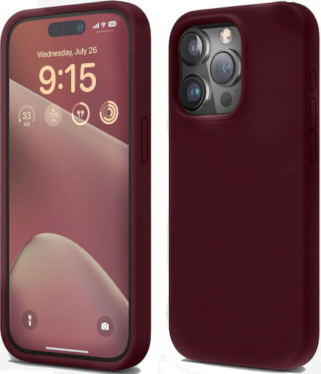 Elago Premium Liquid Back Cover Silicone 1.7mm Burgundy (iPhone 15 Pro)