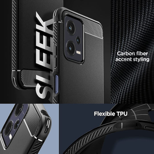 Spigen Rugged Armor Back Cover Σιλικόνης 2mm Matte Black (Xiaomi Poco X5 5G, Redmi Note 12 5G)