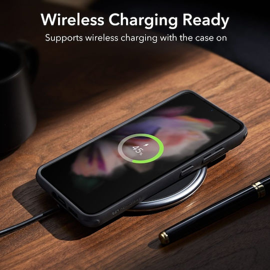 ESR Classic Kickstand Umschlag Rückseite Silikon 1.2mm Frosted Black (Galaxy S23+)