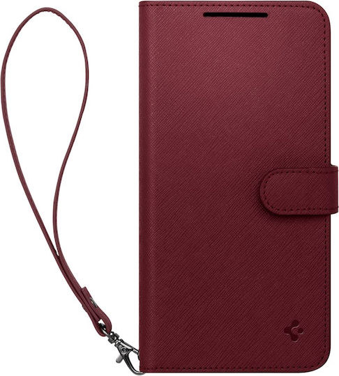 Spigen Wallet S Plus Piele artificială Burgundy (Galaxy S23+)