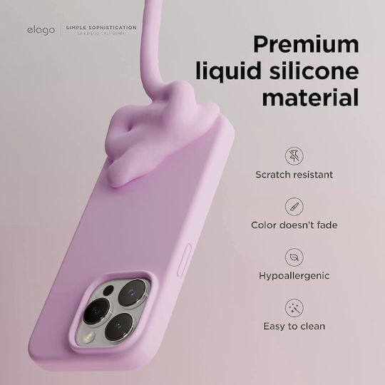 Elago Premium Liquid Back Cover Silicon 1.7mm Lila (iPhone 15 Pro)