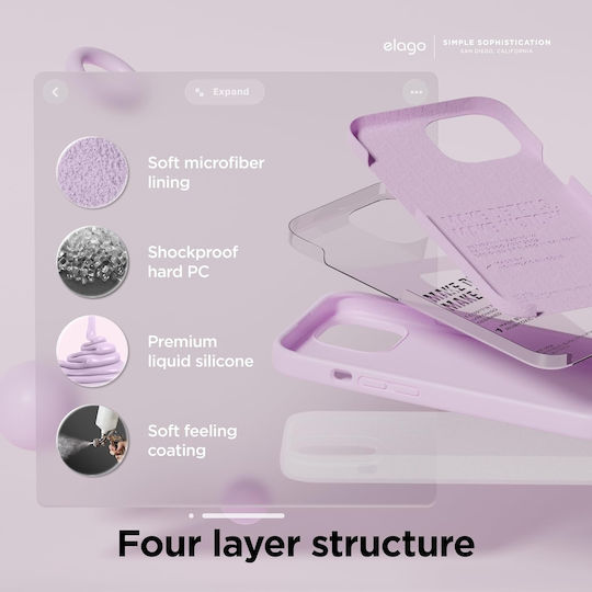 Elago Liquid Back Cover Silicon 1.7mm Lila (iPhone 15)