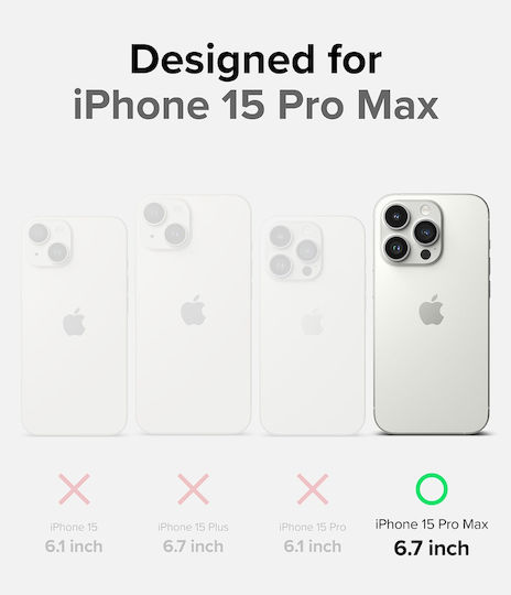 Ringke Fusion Bold Back Cover Πλαστικό / Σιλικόνης Μαύρο (iPhone 15 Pro Max)