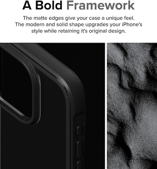 Ringke Fusion Bold Back Cover Πλαστικό / Σιλικόνης Μαύρο (iPhone 15 Pro Max)