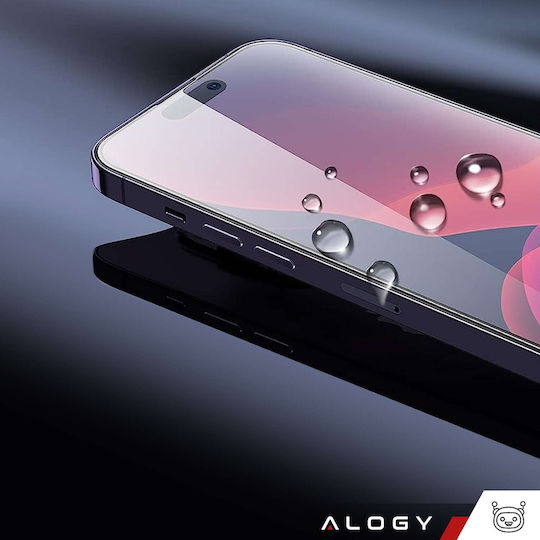 Alogy Hybrid 360 Vollschutz Gehärtetes Glas Schwarz (iPhone 14 Plus)