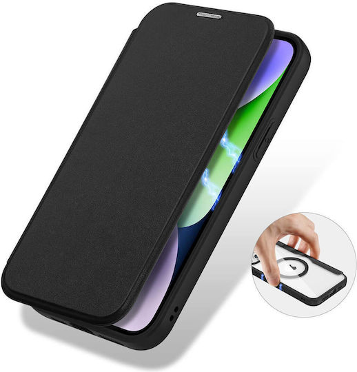 Dux Ducis Skin X Pro Back Cover Piele / Silicon / Plastic Negru (iPhone 15)