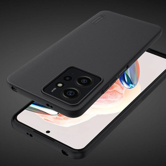 Nillkin Frosted Shield Umschlag Rückseite Silikon Schwarz (Redmi Note 12 4G)