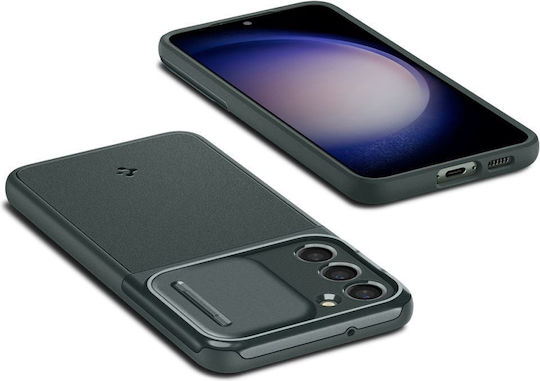 Spigen Optik Armor Back Cover Plastic / Silicone 2mm Abyss Green (Galaxy S23)