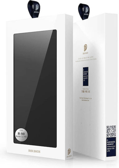 Dux Ducis Skin Pro Series Book Δερματίνης Μαύρο (Redmi Note 12 4G)