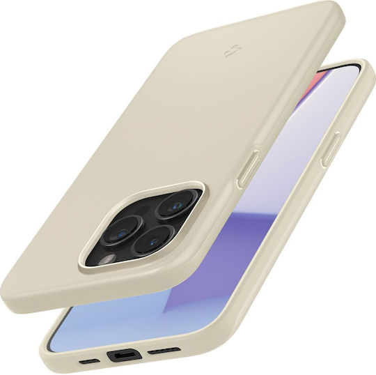 Spigen Thin Fit Umschlag Rückseite Silikon 1.55mm Mute Beige (iPhone 15 Pro)