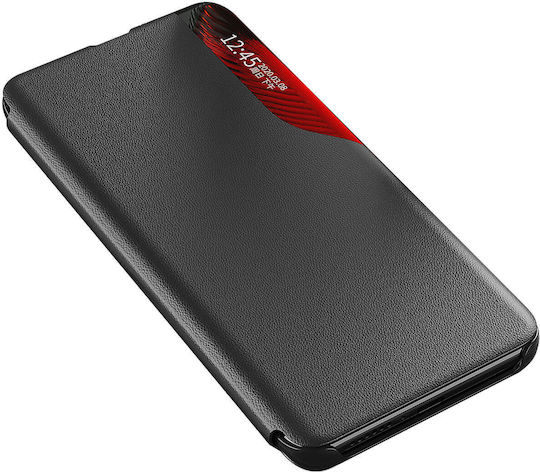 Hurtel Eco Leather View Book Δερματίνης Μαύρο (Redmi Note 12 Pro / Poco X5 Pro)