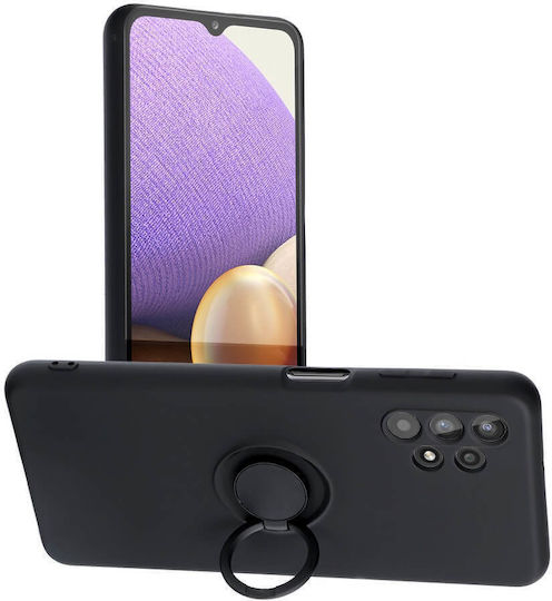 Forcell Ring Back Cover Σιλικόνης Μαύρο (Galaxy A53)