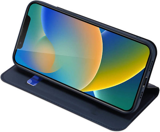 Dux Ducis Skin Pro Buchen Sie Synthetisches Leder Blau (Apple iPhone 13, Apple iPhone 14)