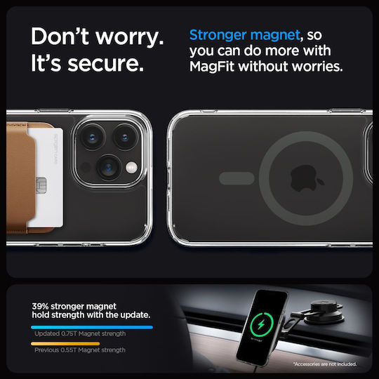 Spigen Ultra Hybrid MagFit Back Cover Πλαστικό 2mm Graphite (iPhone 15 Pro)