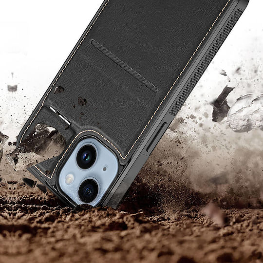 Dux Ducis Wallet Δερμάτινο / Δερματίνης / Σιλικόνης Μαύρο (iPhone 15)
