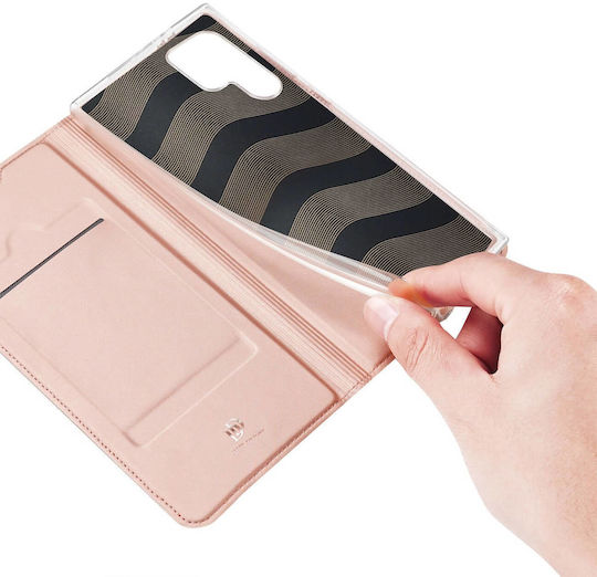 Dux Ducis Skin Pro Buchen Sie Synthetisches Leder / Leder Rosa (Samsung S24 Ultra)
