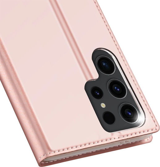 Dux Ducis Skin Pro Buchen Sie Synthetisches Leder / Leder Rosa (Samsung S24 Ultra)