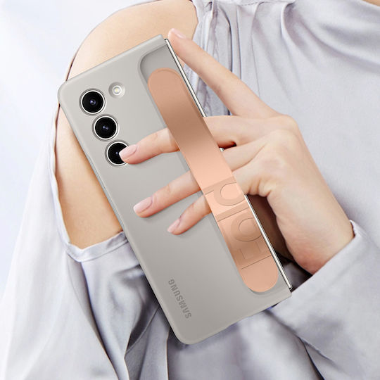 Samsung Back Cover Silicone with Strap Beige (Galaxy Z Fold 5, Samsung)