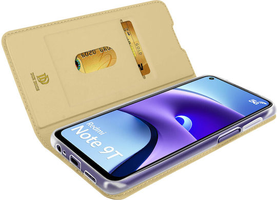 Dux Ducis Skin Pro Book Synthetic Leather Gold (Redmi Note 9T)