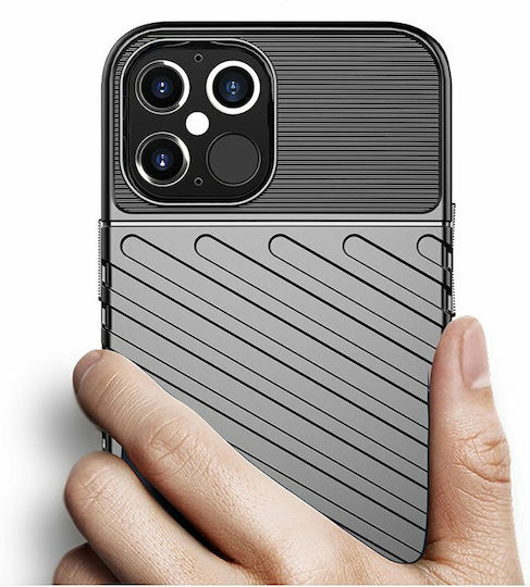 Powertech Back Cover Σιλικόνης Μαύρο (iPhone 12 Pro Max)