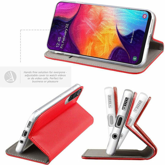 Smart Magnet Book Δερματίνης Κόκκινο (Huawei P40 Lite)