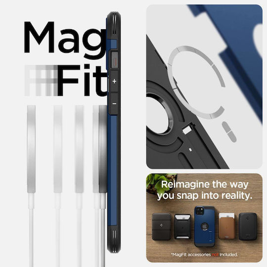 Spigen Tough Armor MagFit Back Cover Πλαστικό Navy Μπλε (iPhone 15)