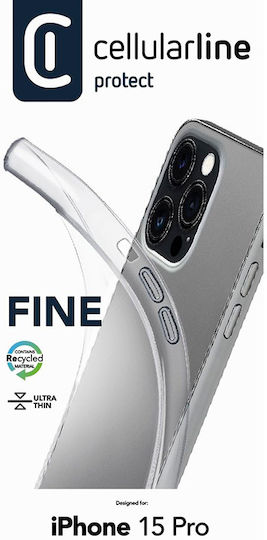 Cellular Line Back Cover Σιλικόνης Διάφανο (iPhone 15 Pro)
