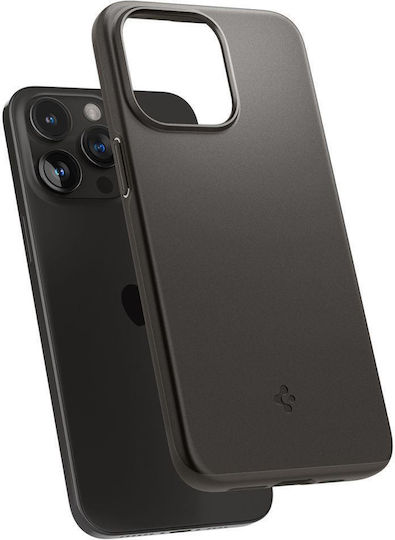 Spigen Thin Fit Umschlag Rückseite Silikon 1.55mm Gunmetal (iPhone 15 Pro)