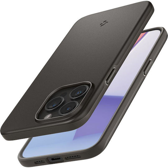 Spigen Thin Fit Umschlag Rückseite Silikon 1.55mm Gunmetal (iPhone 15 Pro)