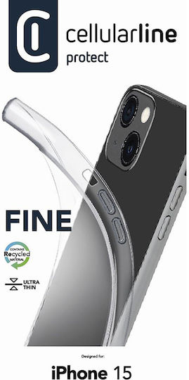Cellular Line Задна корица Силикон Прозрачен (iPhone 15)