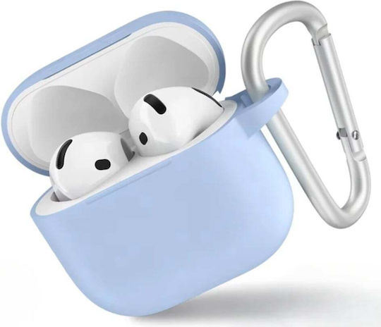 Blueo Hülle Silikon in Hellblau Farbe für Apple AirPods 4