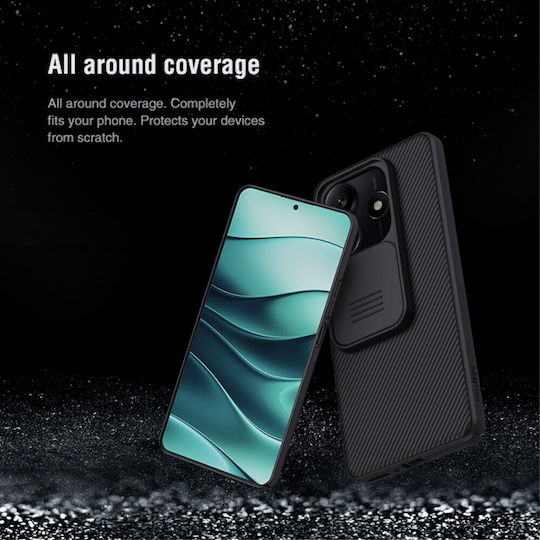 Nillkin Camshield Texture Pro Series Задна корица Пластмаса / Силикон 0.2мм Черен (Redmi Note 14 5G)