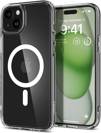 Spigen Ultra Hybrid MagFit Back Cover Plastic 2mm Alb (iPhone 15 Plus / 16 Plus)