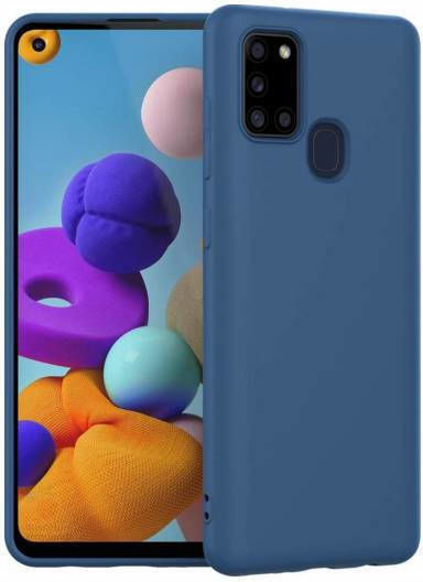 Задна корица Силикон Син (Galaxy A21s)